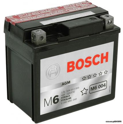 ΛΥΡΗΣ BOSCH YTX5L-BS, 12V, 4Ah/70A(EN), ΔΕΞ(+), M6-AGM, 0092M60040 