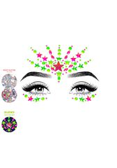 Αυτοκόλλητο Προσώπου Vibe Neon Face Jewel