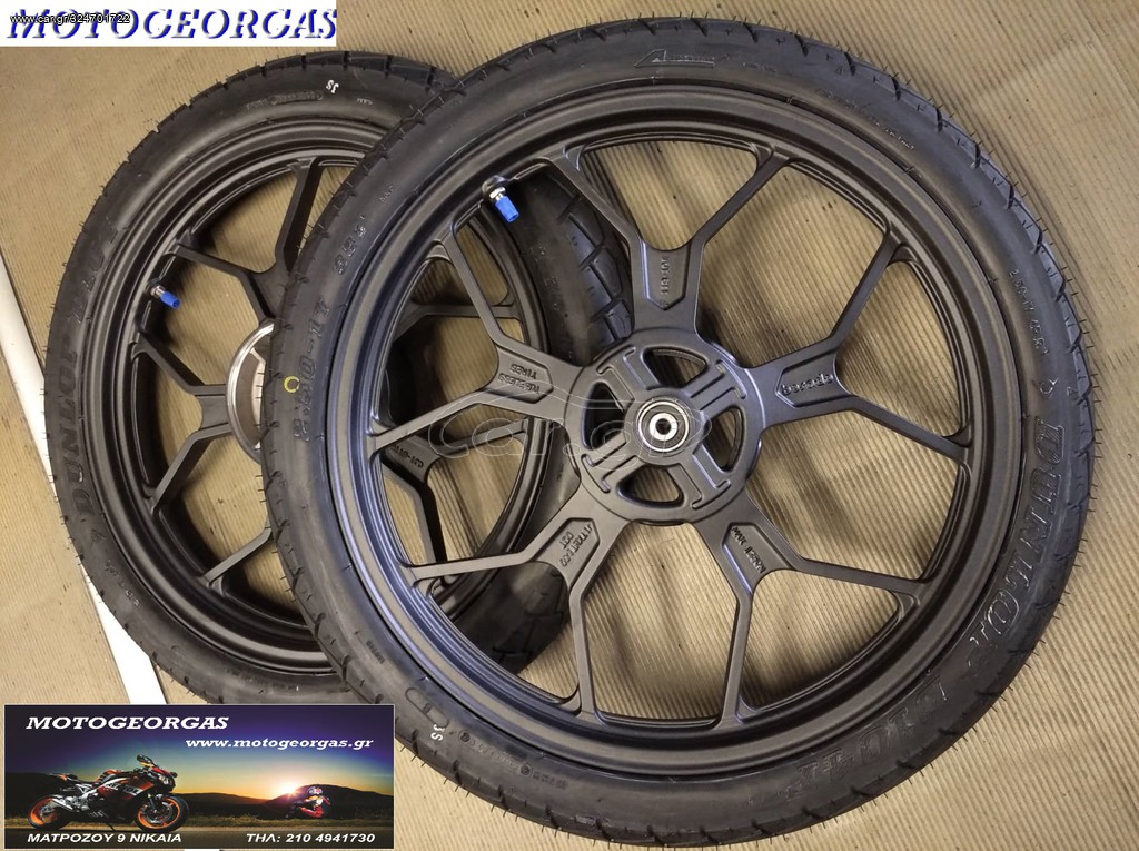 ΤΡΟΧΟΙ [ΖΑΝΤΕΣ] X1R CRYPTON-X 135 ΚΟΜΠΛΕ ME ΕΛΑΣΤΙΚΑ DUNLOP D104