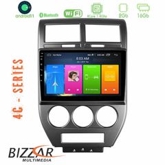 Bizzar Jeep Compass/Patriot 2007-2008 4core Android11 2+16GB Navigation Multimedia Tablet 10″