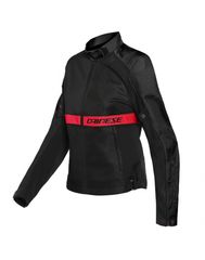 Dainese Ribelle Air Lady Tex Jacket Black/Lava-Red