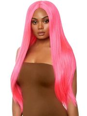 Leg Avenue Long straight center part wig - Pink