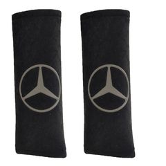 MERCEDES ΜΑΞΙΛΑΡΑΚΙΑ ΓΙΑ ΖΩΝΗ ΑΣΦΑΛΕΙΑΣ 21 X 7,5 cm ΣΕ ΜΑΥΡΟ ΧΡΩΜΑ ΜΕ ΓΚΡΙ LOGO - 2 ΤΕΜ.