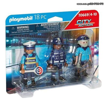 Playset  City Action Police Figures Set Playmobil 70669 (18 pcs)