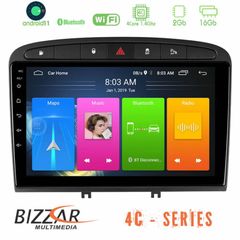 Bizzar Peugeot 308/RCZ 4core Android11 2+16GB Navigation Multimedia Tablet 9″