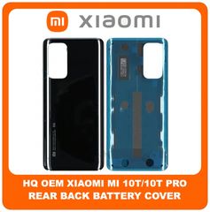 OEM Συμβατό Για Xiaomi Mi 10T (M2007J3SY), Mi 10T Pro (M2007J3SG, M2007J3SP) Rear Back Battery Cover Πίσω Κάλυμμα Καπάκι Πλάτη Μπαταρίας Black Μαύρο