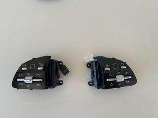 Διακόπτες τιμονιού cruise control switch distronic steering Mercedes μαύροι με ασημενια κουμπιά και λευκό χρώμα φωτισμού για w177 a class h247 gla cla c118