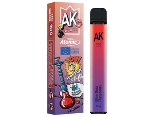 Ηλεκτρονικό τσιγάρο μιας χρήσης ATOMIC AROMA KING BLUE SOUR RASPBERRY 2ml χωρίς νικοτίνη (γλυκόξινο βατόμουρο) 4014663755869