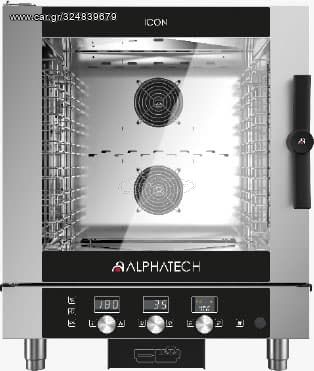 !!!Ρωτήστε μας για τιμή!!!Ηλεκτρικός Κυκλοθερμικός Φούρνος με Μηχανικό Χειριστήριο Alphatech 7 θέσεων Ιταλίας