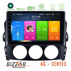 Bizzar Mazda MX-5 2006-2008 4core Android11 2+16GB Navigation Multimedia Tablet 9″