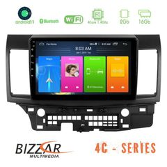 Bizzar Mitsubishi Lancer 2008 – 2015 4core Android11 2+16GB Navigation Multimedia Tablet 10″