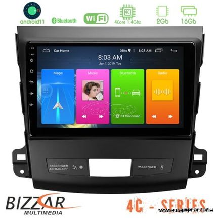 Bizzar Mitsubishi Outlander/Citroen C-Crosser/Peugeot 4007 4core Android11 2+16GB Navigation Multimedia Tablet 9″