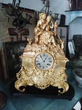 Επιχρυσομενο ρολόι, από το 1800 - Gilded bronze clock, circa 1800,