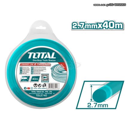 Μεσινέζα Στρόγγυλη DUAL POWER TOTAL 2.7mm - 40m με Ενισχυμένο Πυρήνα ( TDL2740 )