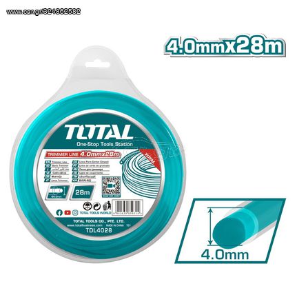 Μεσινέζα Στρόγγυλη DUAL POWER TOTAL 4.0mm - 28m με Ενισχυμένο Πυρήνα ( TDL4028 )