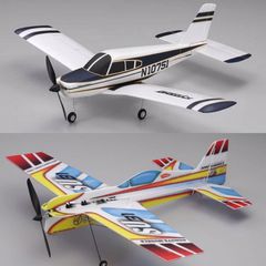 Kyosho '22 Combo MINIUM AD PIPER CHEROKEE RTF(Blue)+PROFILE SUKHOI PIP