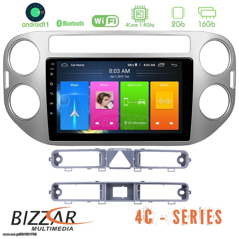Bizzar VW Tiguan 4core Android11 2+16GB Navigation Multimedia Tablet 9″