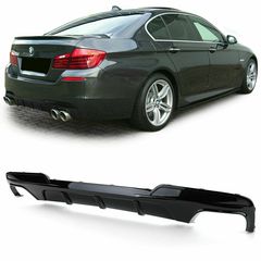 Διαχύτης (Diffuser) πίσω BMW Σειρά 5 F10/F11 Double (2010-2017) Μαύρο Γυαλιστερό  