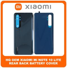 OEM Συμβατό Για Xiaomi Mi Note 10 Lite (M2002F4LG, M1910F4G) Rear Back Battery Cover Πίσω Κάλυμμα Καπάκι Πλάτη Μπαταρίας Black Μαύρο