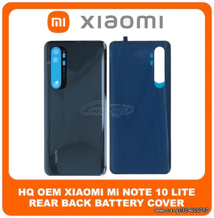 OEM Συμβατό Για Xiaomi Mi Note 10 Lite (M2002F4LG, M1910F4G) Rear Back Battery Cover Πίσω Κάλυμμα Καπάκι Πλάτη Μπαταρίας Black Μαύρο