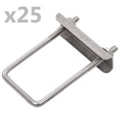 Σύνδεσμος U για Στύλο Περίφραξης 25 Σετ 60 x 40 χιλ. 144504