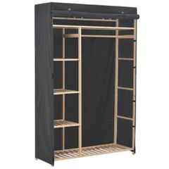 Ντουλάπα Γκρι 110 x 40 x 170 εκ. Υφασμάτινη 248189