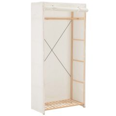 Ντουλάπα Λευκή 79 x 40 x 170 εκ. Υφασμάτινη 248192