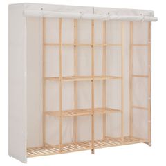 Ντουλάπα Λευκή 173 x 40 x 170 εκ. Υφασμάτινη 248198