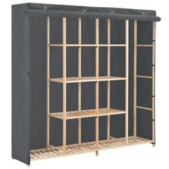 Ντουλάπα Γκρι 173 x 40 x 170 εκ. Υφασμάτινη 248199