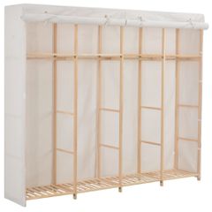 Ντουλάπα Λευκή 200 x 40 x 170 εκ. Υφασμάτινη 248200