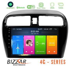 Bizzar Mitsubishi Space Star 2013-2016 4core Android 11 2+16GB Navigation Multimedia Tablet 9″