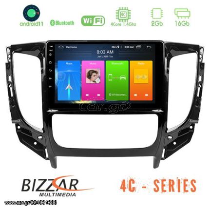 Bizzar Mitsubishi L200 2016-> & Fiat Fullback (Auto A/C) 4core Android 11 2+16GB Navigation Multimedia Tablet 9″