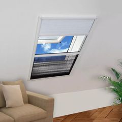 Σήτα Παραθύρου Πλισέ με Σκίαστρο 80 x 100 εκ. Αλουμινίου 142616