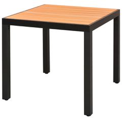 Τραπέζι Κήπου Καφέ 80 x 80 x 74 εκ. από Αλουμίνιο / WPC 42793