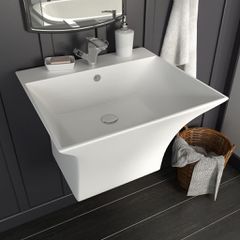 Νιπτήρας Επιτοίχιος Λευκός 500 x 450 x 410 χιλ. Κεραμικός 143019