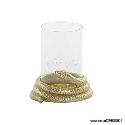 Candleholder DKD Home Decor Resin Golden Snake (15 x 13 x 16 cm)