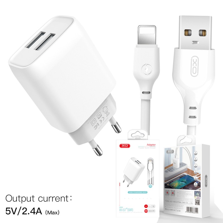 Xo L57 Lightning 2.4A 2xUSB