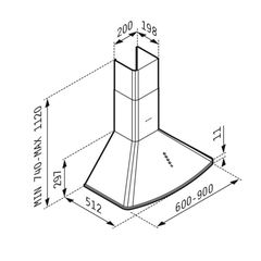 Απορροφητήρας 90cm Οβάλ Pyramis-thumb-1