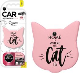Αρωματικό Αυτοκινήτου Κρεμαστό Aroma Quotes Cat Bubble Gum 1 Τεμάχιο