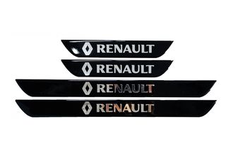 Renault Μαρσπιε Εσωτερικα Αυτοκολλητα (45x4cmX2 + 25x4cmX2)ΜΕ Επικαλυψη Εποξειδικης Ρυτινης 4ΤΕΜ