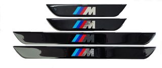 M (BMW) Μαρσπιε Εσωτερικα Αυτοκολλητα (45x4cmX2 +25x4cmX2)ΜΕ Επικαλυψη Εποξειδικης Ρυτινης 4ΤΕΜ