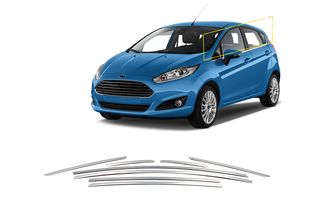 Ford Fiesta Hb 5D 09+ Trim Παραθυρων Ανωανοξειδωτο Ατσαλι Χρωμιο ​ S-DIZAYN - 8 TEM.