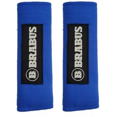 Brabus Μαξιλαρακια Για Ζωνη Ασφαλειας 21 X 7,5 Cm Σε Μπλε Χρωμα Με Μαυρο Logo - 2 ΤΕΜ.