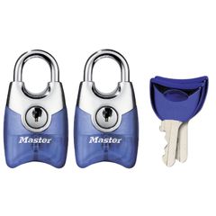 Masterlock Σετ 2 Λουκ Χρωματιστα 20mm Ιδιο Κλειδι 4630EURTAST