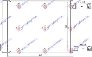 ΨΥΓΕΙΟ A/C 1.2DIG-1.5i16V (51x38)(HR12DDR)  για NISSAN MICRA (K13) 10-13