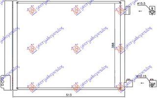 ΨΥΓΕΙΟ A/C 1.2DIG-1.5i16V (510x380) (HR12DDR) για NISSAN MICRA (K13) 13-17