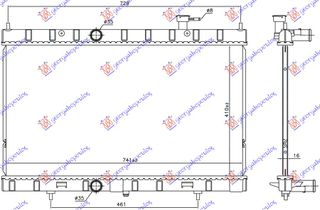ΨΥΓΕΙΟ 2.0-2.5 ΒΕΝΖΙΝΗ (410x741x16) για NISSAN X-TRAIL 2014-2017 (T32/T32R/T32RR)