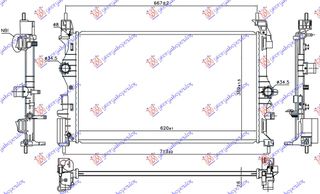 ΨΥΓΕΙΟ 1.0 TURBO ΒΕΝΖΙΝΗ ΜΗΧΑΝΙΚΟ (ΚΙΝΗΤΗΡΑΣ B10XFT 85kw) (620x369x16) για OPEL ADAM 2012- (M13)