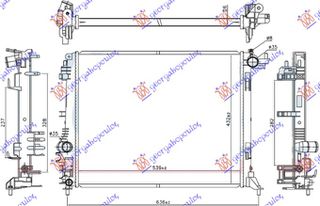 ΨΥΓΕΙΟ 1.2 TCE ΒΕΝΖΙΝΗ ΑΥΤΟΜΑΤΟ - 1.5 TDCi ΠΕΤΡΕΛΑΙΟ (WITH HYBRID ASSIST 2) (540x440x26)  για RENAULT MEGANE H/B-S.W. 15-19