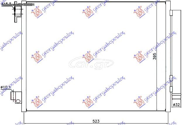 ΨΥΓΕΙΟ A/C ΒΕΝ-ΠΕΤ (51x39,7x1,2)12- ΤΥΠΟΥ VALEO  για RENAULT SYMBOL 13-17